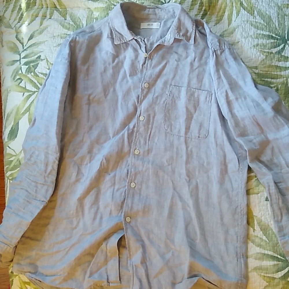 Uniqlo linen button down for men